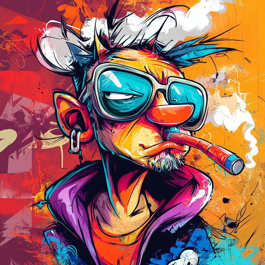 Character design in graffiti art style --v 6.1