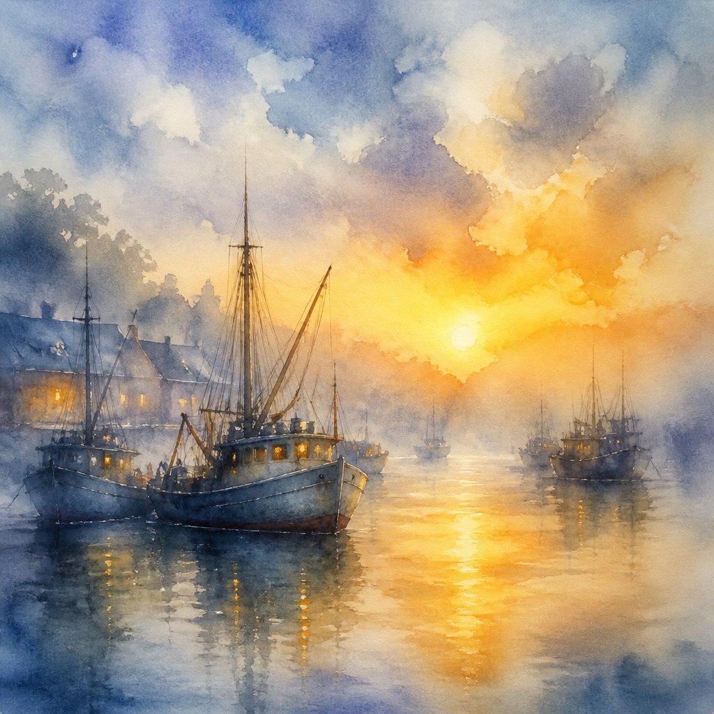 AI-generated demonstration of Wet-on-Wet Watercolor