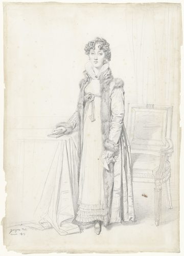 Portret van Lady William Henry Cavendish Bentinck, RP-T-1953-209 — Contour Drawing