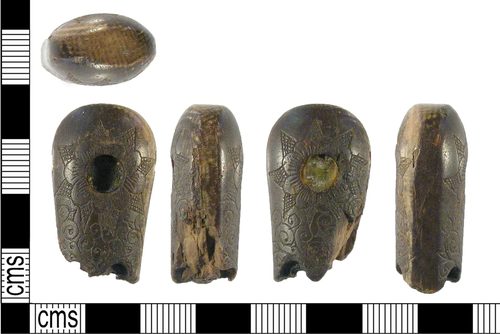 A fragment of a post medieval ivory knife handle dating to 16th - 17th century. — Cross-Hatching