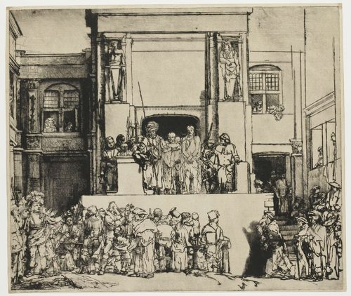 Christ Presented to the People: the Oblong Plate — Drypoint