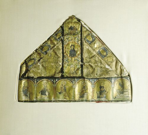 French:  Mitre en parchemin
Dutch:  Perkamenten mijter — Embroidery
