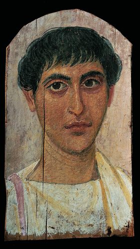 Young Man, c. 100-125 CE, Fayum. Ny Carlsberg Glyptotek (Æ.I.N 680) — Encaustic