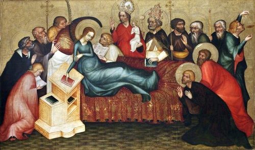 Dormition of Mary. — Gilding