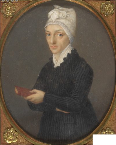 German:  Maria Anna, Erzherzogin Portrait of Archduchess Maria Anna of Austria — Gouache
