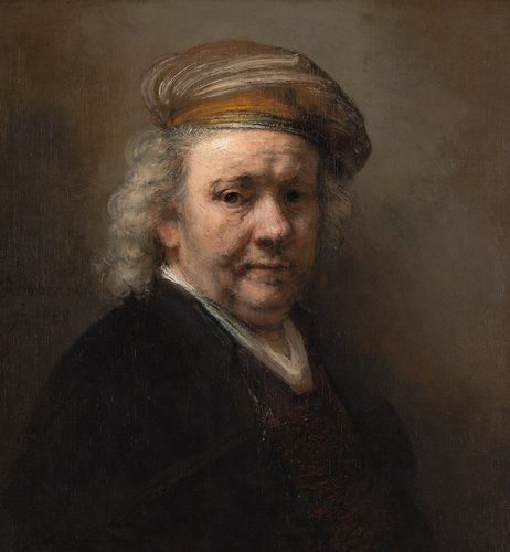 German:  Selbstbildnis mit Turban Self-portrait — Impasto