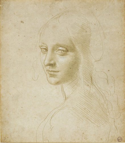 Head of a girl — Silverpoint