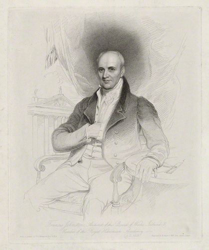 Francis Johnston by Henry Meyer 1823 — Stippling