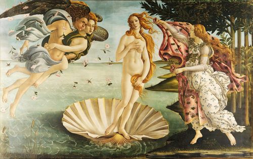 Polish:  Narodziny Wenus The Birth of Venus — Tempera