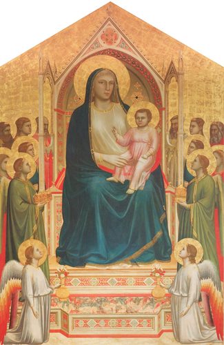 Madonna Enthroned (Ognissanti Madonna) — Tempera