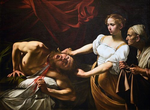 Italian:  Giuditta e Oloferne Judith Beheading Holofernes — Tenebrism