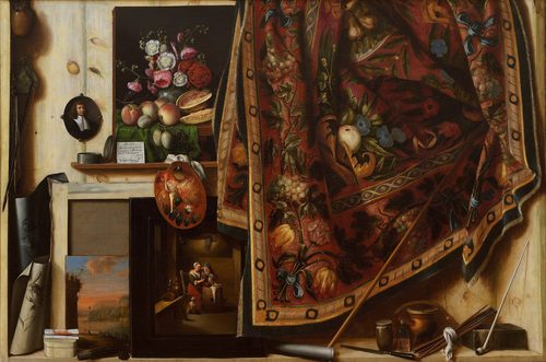 Trompe l'oeil. A Cabinet in the Artist's Studio — Trompe-l'œil